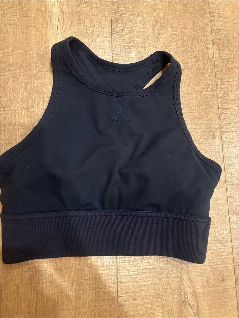 Popflex navy sports bra cropped crop top